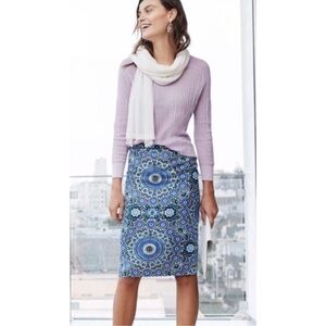 💙💚NWT Banana Republic SOLD OUT ONLINE Mosaic Tile Linen Blend Pencil Skirt 6💚